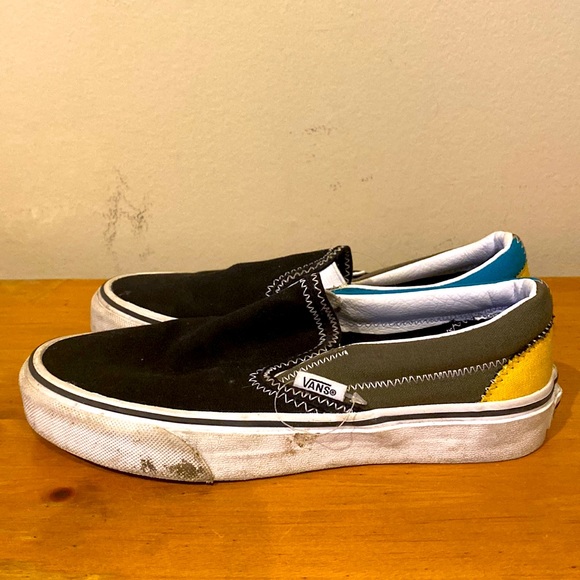 Vans Off the Wall Slip on Low Top Color Block Sneakers Mens 3.5 Womens 5 - Picture 3 of 11